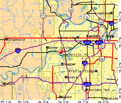Edwardsville, KS map