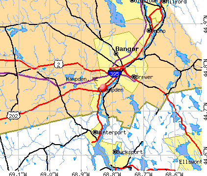 Hampden, ME map