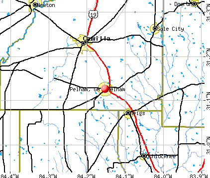 Pelham, GA map