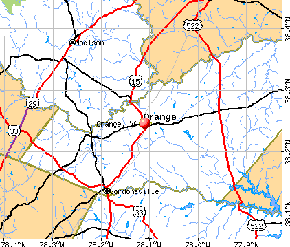 Orange, VA map