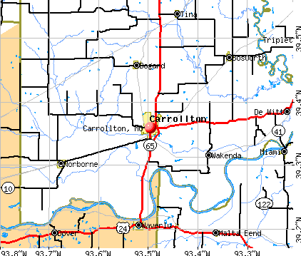 Carrollton, MO map