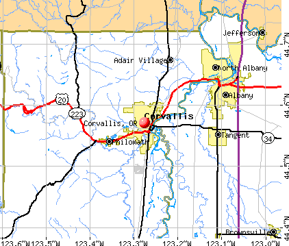 Corvallis, OR map