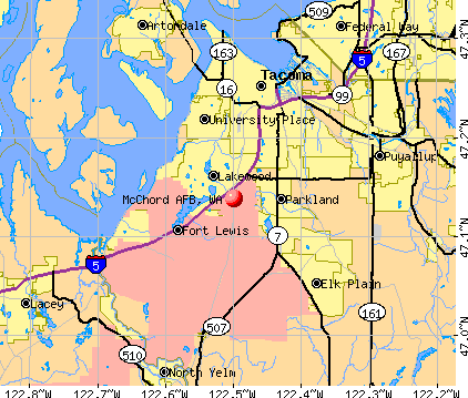 McChord AFB, WA map