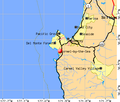 Carmel-by-the-Sea, CA map