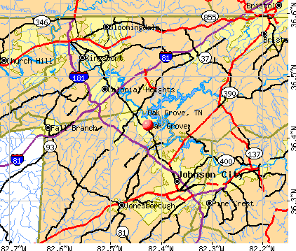 Oak Grove, TN map