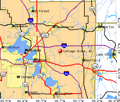 Cottage Grove, WI map