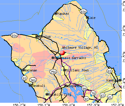 Whitmore Village, HI map