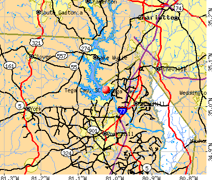 Tega Cay, SC map