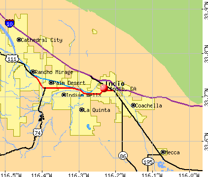 Indio, CA map