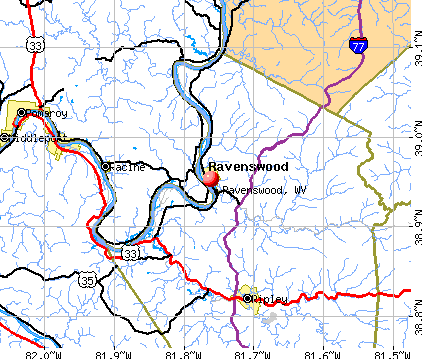 Ravenswood, WV map
