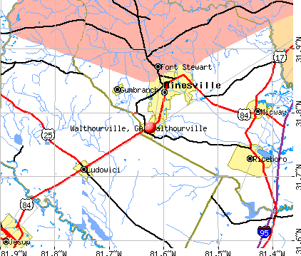 Walthourville, GA map