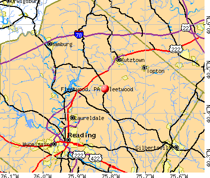 Fleetwood, PA map