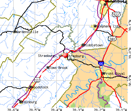 Strasburg, VA map