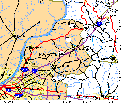 Buckner, KY map