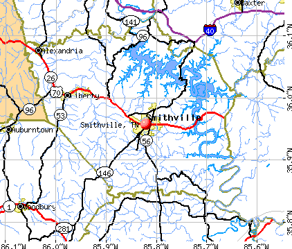 Smithville, TN map