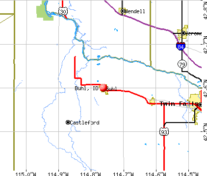 Buhl, ID map