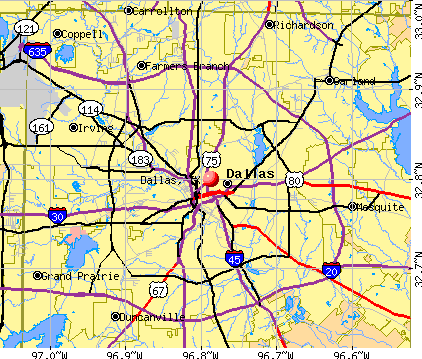 Show Me A Map Of Dallas Dallas, Texas (Tx) Profile: Population, Maps, Real Estate, Averages, Homes,  Statistics, Relocation, Travel, Jobs, Hospitals, Schools, Crime, Moving,  Houses, News, Sex Offenders