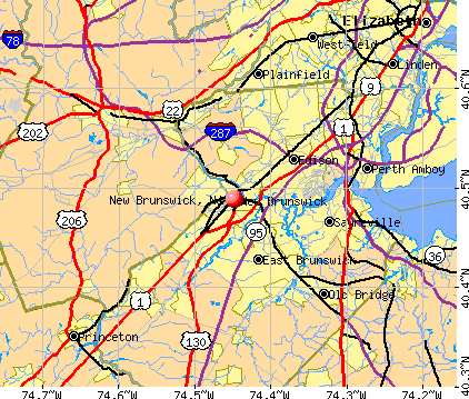 New Brunswick, NJ map