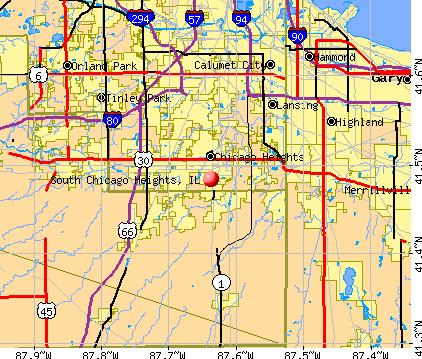 South Chicago Heights, IL map