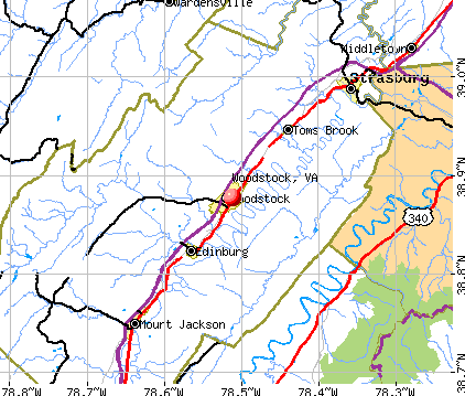 Woodstock, VA map
