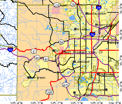 West Pleasant View, CO map
