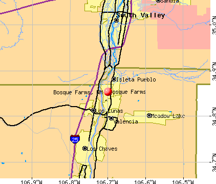 Bosque Farms, NM map