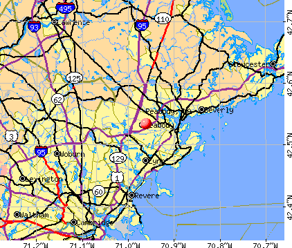 Peabody, MA map