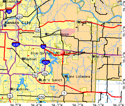 Blue Springs, MO map