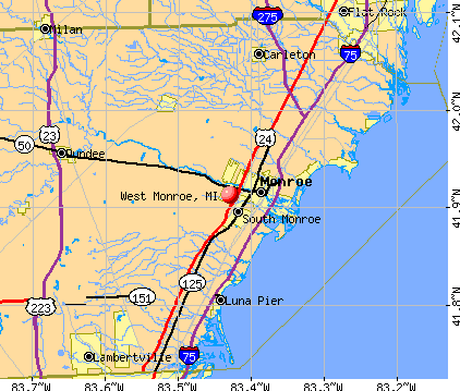 West Monroe, MI map