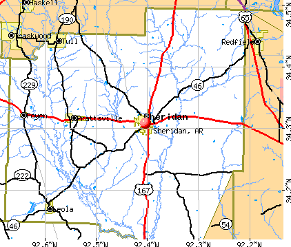 Sheridan, AR map