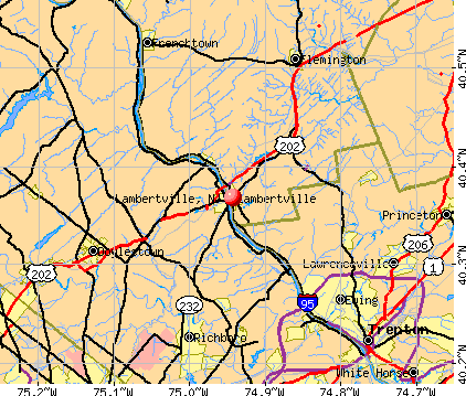 Lambertville, NJ map