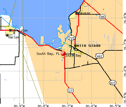South Bay, FL map