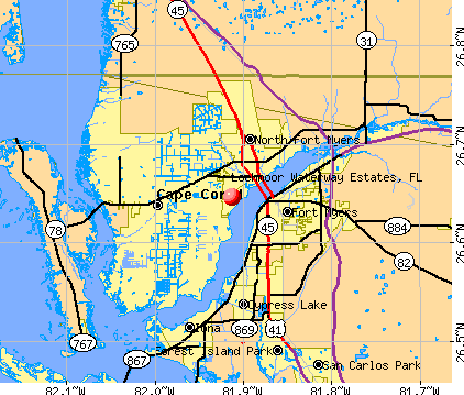 Lochmoor Waterway Estates, FL map