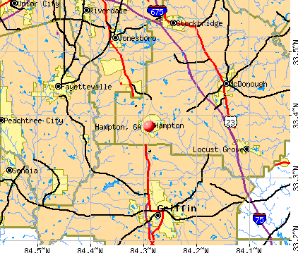 Hampton, GA map