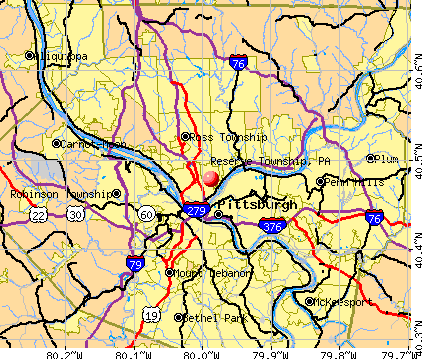 Reserve Township, PA map