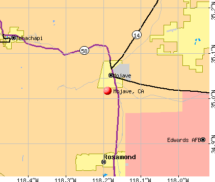 Mojave, CA map