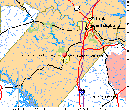 Spotsylvania Courthouse, VA map