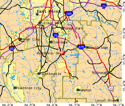Jonesboro, GA map