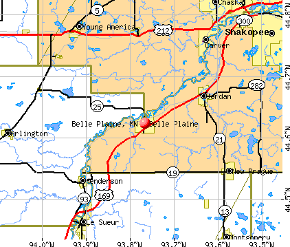 Belle Plaine, MN map
