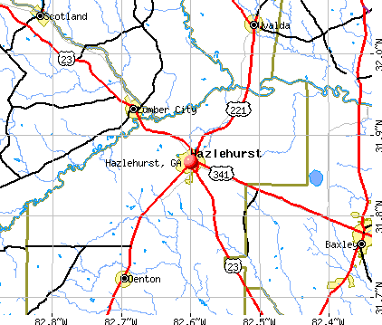 Hazlehurst, GA map