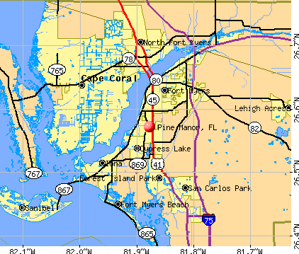 Pine Manor, FL map