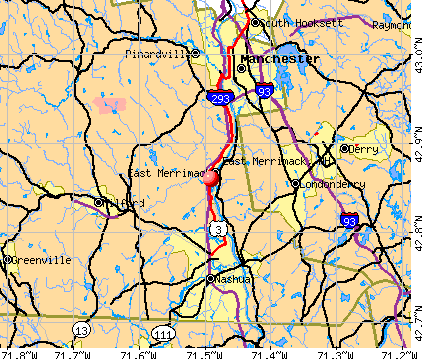 East Merrimack, NH map