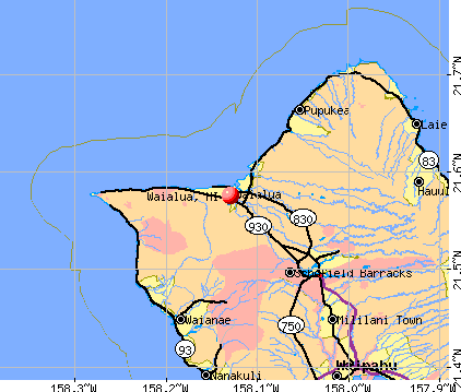 Waialua, HI map