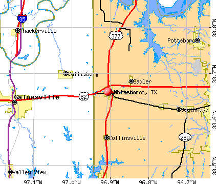 Whitesboro, TX map
