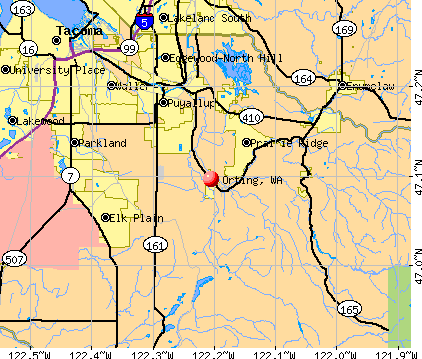 Orting, WA map