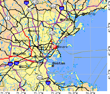 Revere, MA map