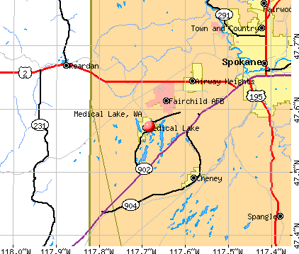 Medical Lake, WA map