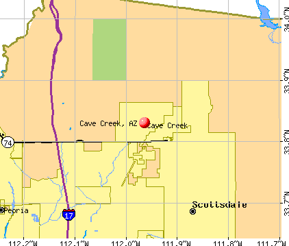 Cave Creek, AZ map