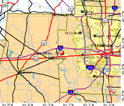 Lake Darby, OH map