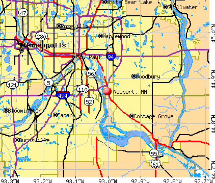 Newport, MN map